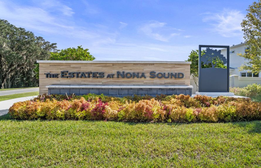 The Estates at Nona Sound entrance monument